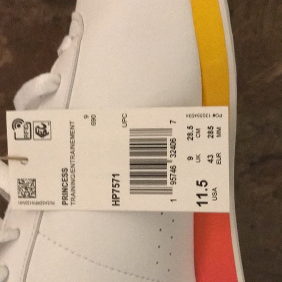 Reebok Women’s Princess Sneaker White/Pink/Yellow - Picture 11 of 13